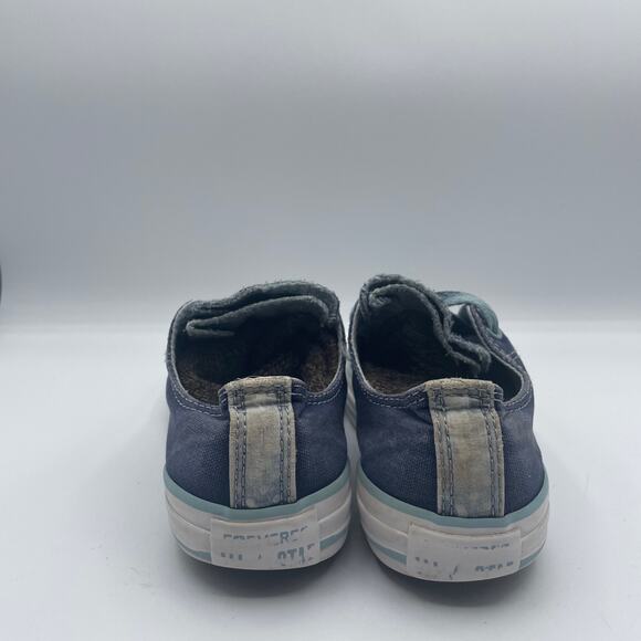 Converse All Star Double Tongue Blue Canvas Blue Low Shoes Junior Youth 1 - Picture 3 of 8